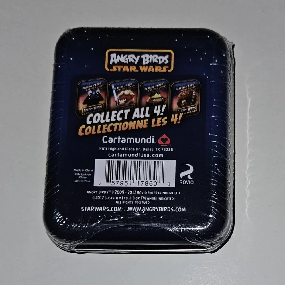 NEW Star Wars Angry Birds Darth Vader Playing Cards Deck Collectible Tin